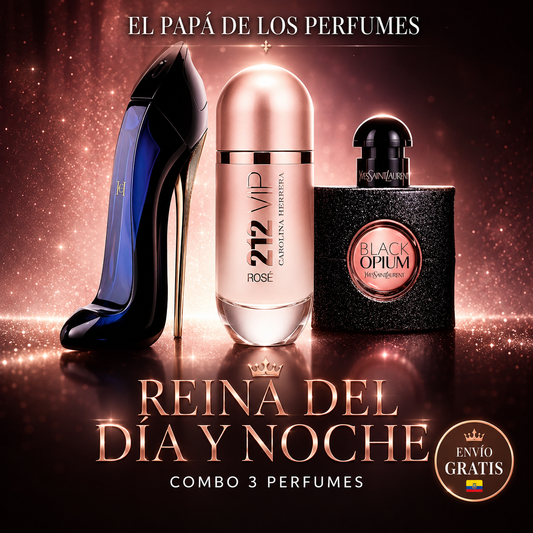 Combo 6 — Reina del Día y Noche 👑 (3 perfumes)