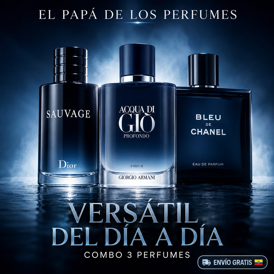Combo 2 — Versátil del Día a Día ⚡ (3 perfumes)