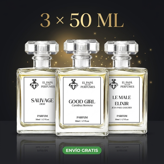 Combo 3 perfumes de 50 ml con envío gratis