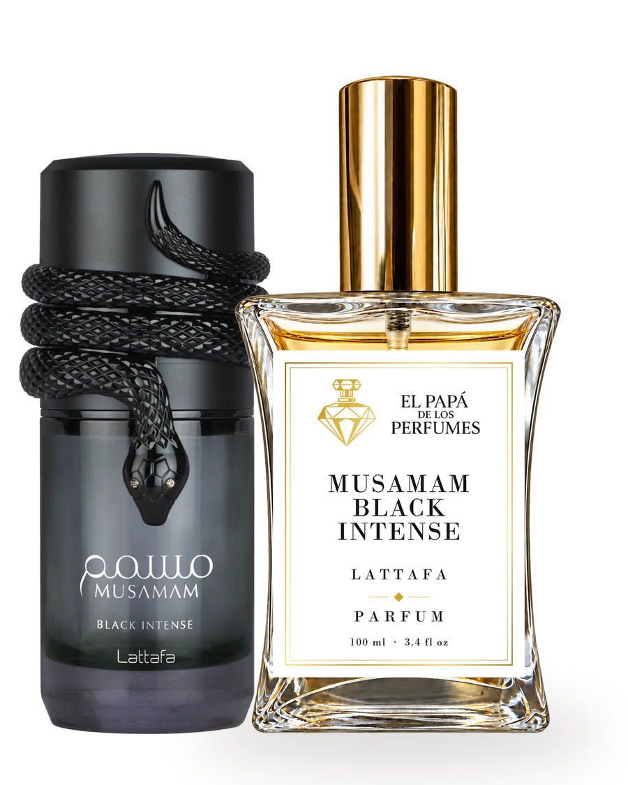 Musamam Black Intense - perfume inspirado de El Papa de los Perfumes