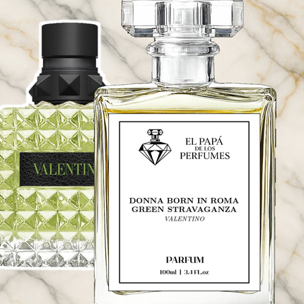 Inspirado en Donna Born in Roma Green Stravaganza